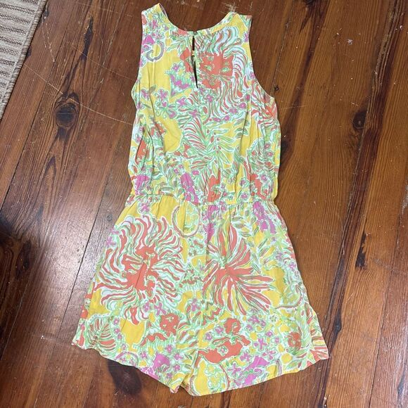 Lilly Pulitzer for Target Challis Romper Happy Place Size Medium Spring Summer - Picture 7 of 7